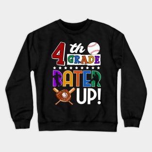 4th Grade Batter-up! Baseball Back to School Crewneck Sweatshirt